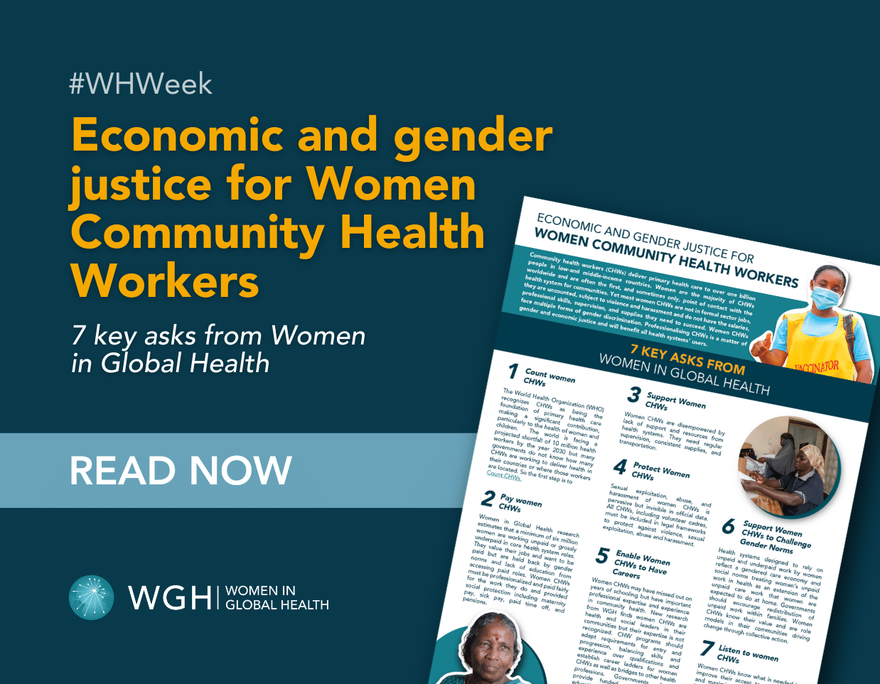 World Health Worker Week: calling for gender and economic justice for women Community Health Workers
