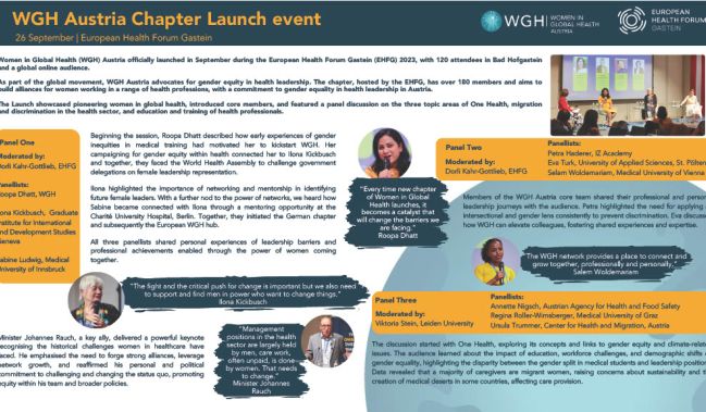 Gender equal leadership in global health